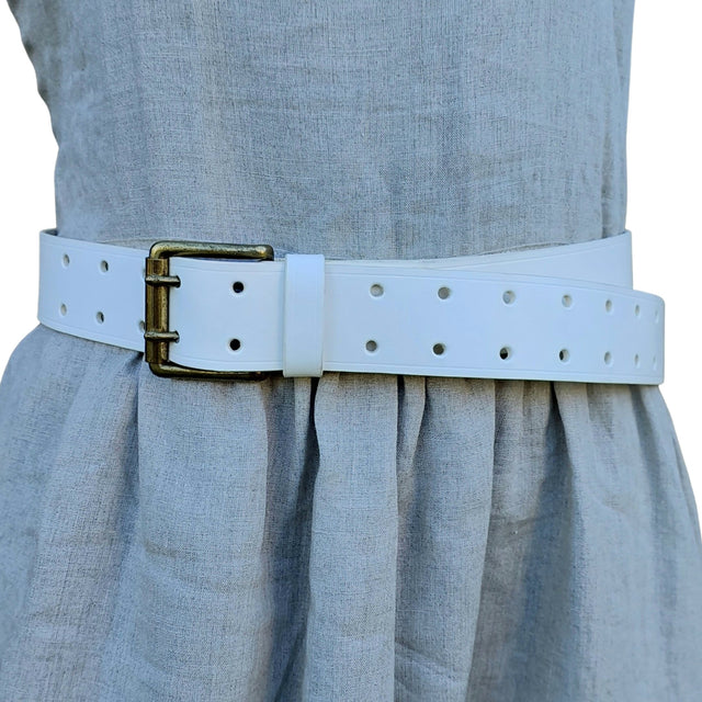 Ichi Antiquités Classic Twin Hole Leather Belt