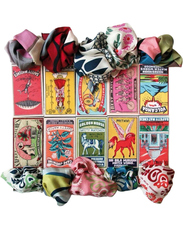 Les Belles Vagabondes Boxed Printed Silk Scarf