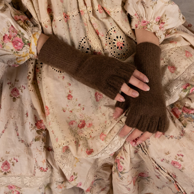 Penelope Durston Angora Lambs Wool Fingerless Gloves