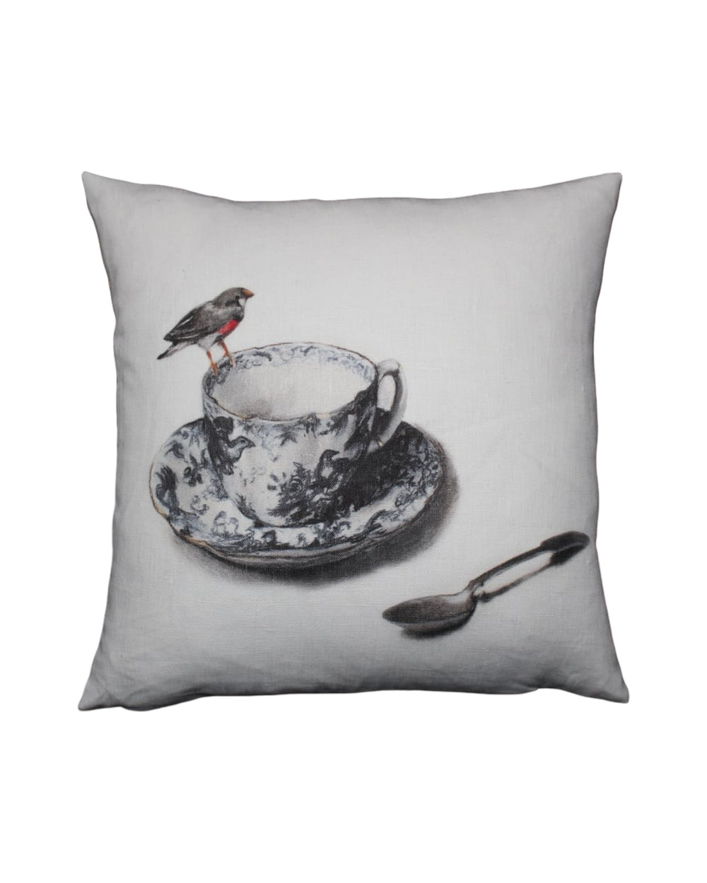 Anita Mertzlin Robin Print Linen Cushion