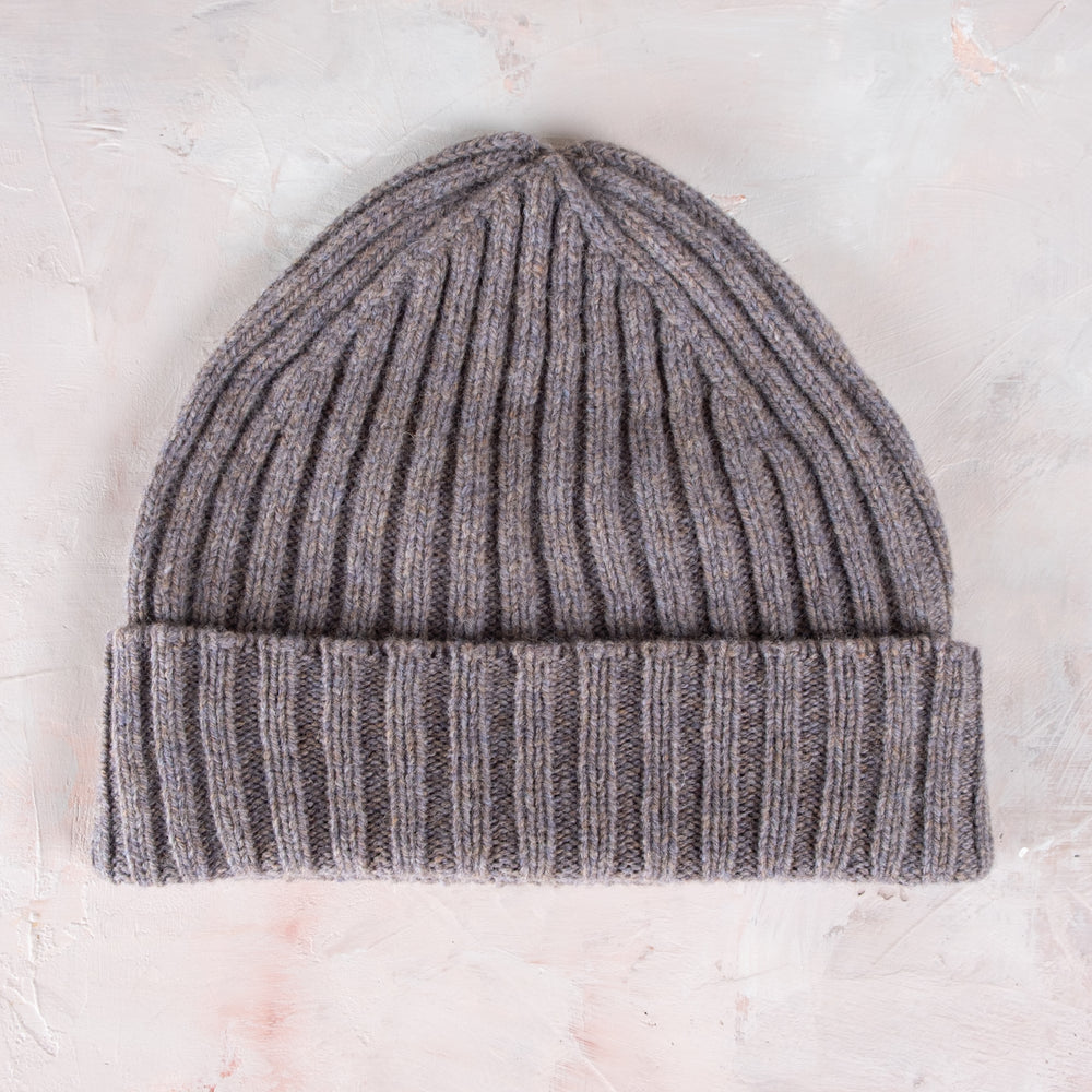 Fisherman Out of Ireland Rib Turn Up Knit Beanie