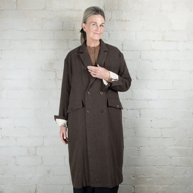 Aleksandr Manamis Double Breasted Wool Coat