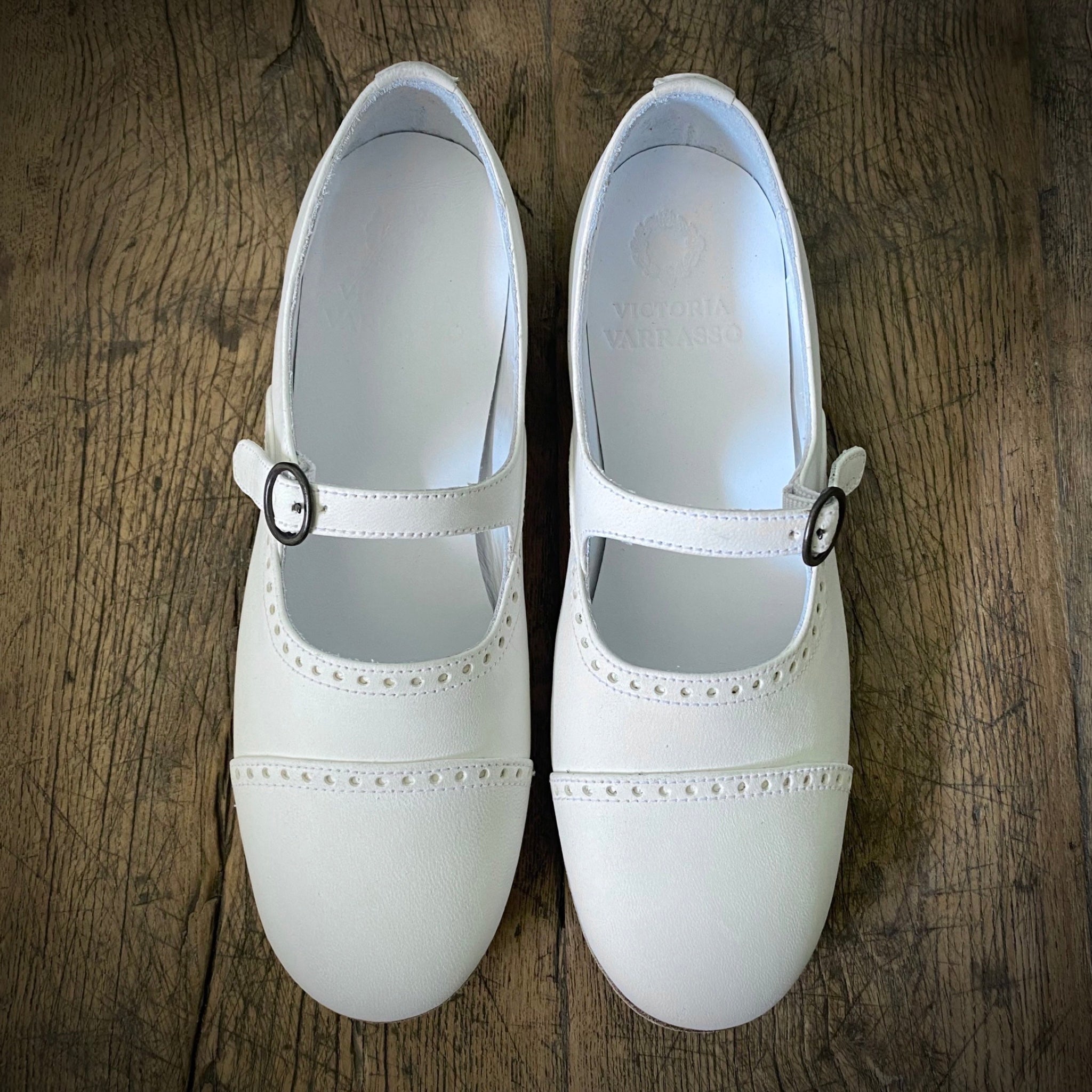 Victoria Varrasso Matte White Dolls Shoes