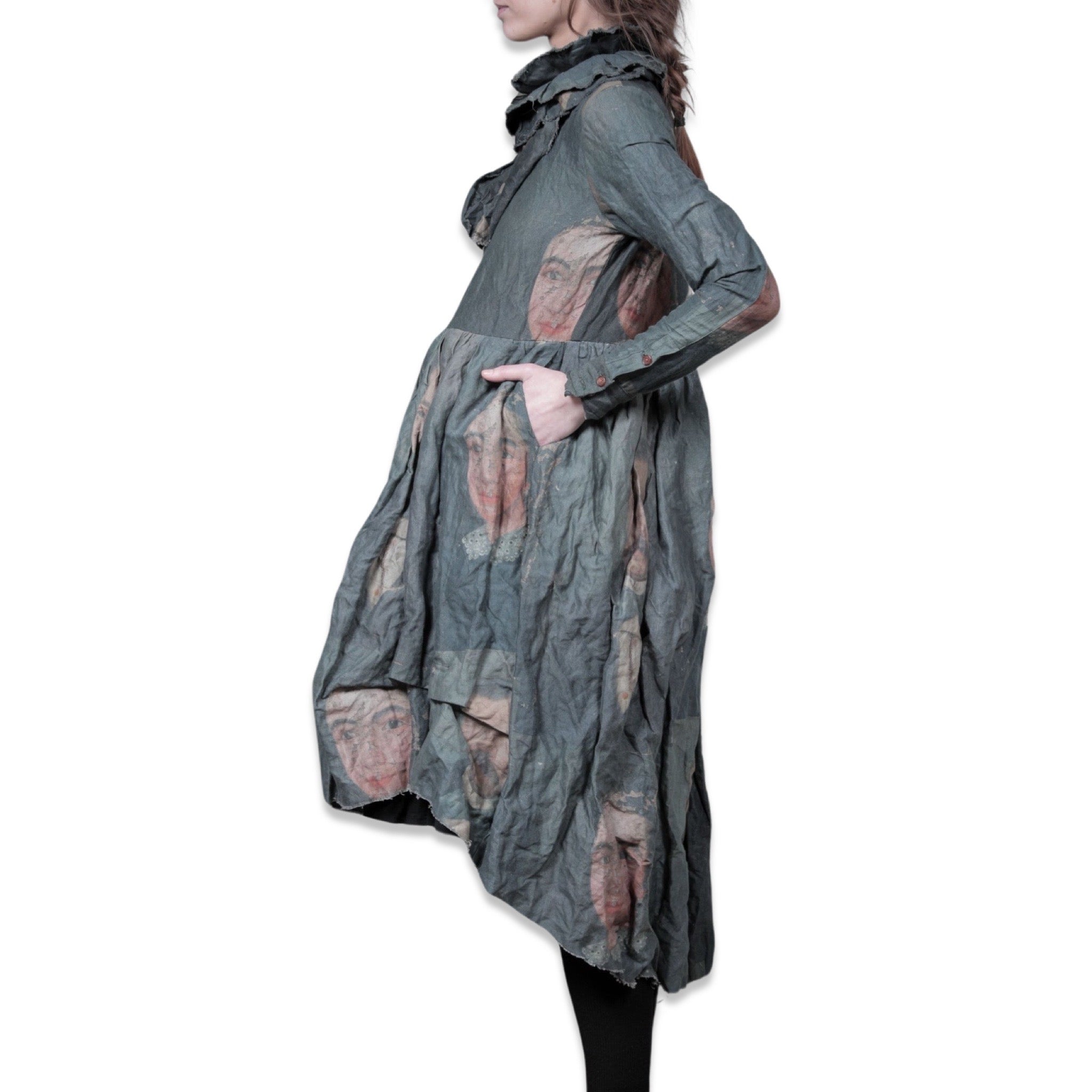Aleksandr Manamis Portrait Print Dress