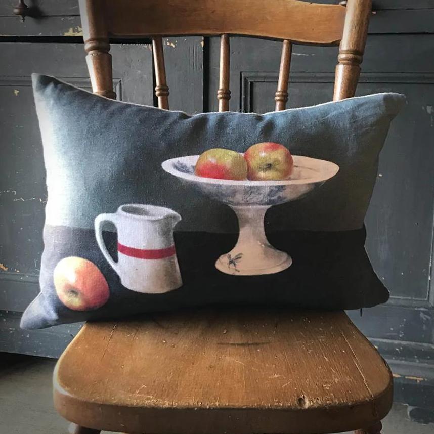 Anita Mertzlin Limited Edition Apples Linen Cushion