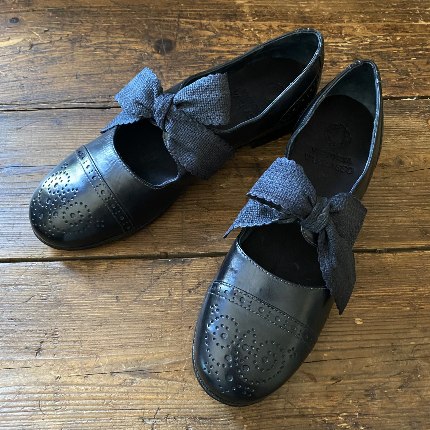 Victoria Varrasso Black Beatrix Bow Shoes