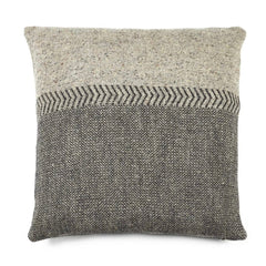 Libeco Jules Black Herringbone Weave Wool Linen Cushion 63cmx63cm