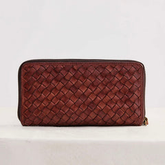Juju & Co Large Basque Woven Leather Wallet