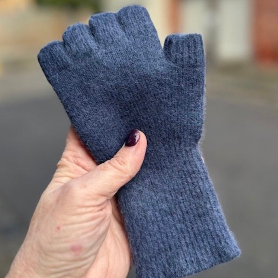 Penelope Durston Angora Lambs Wool Fingerless Gloves