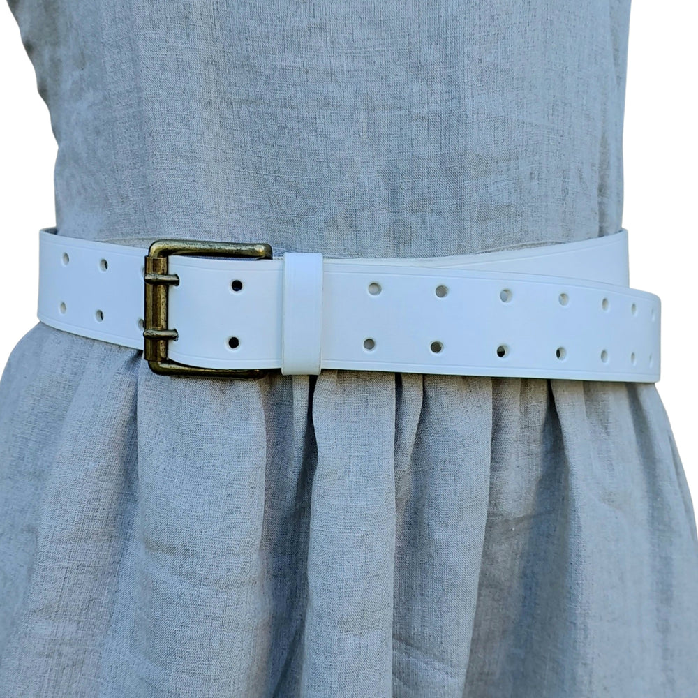 Ichi Antiquités Classic Twin Hole Leather Belt