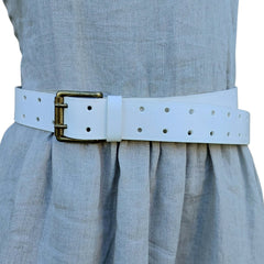 Ichi Antiquités Classic Twin Hole Leather Belt