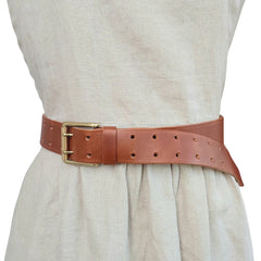 Ichi Antiquités Classic Twin Hole Leather Belt