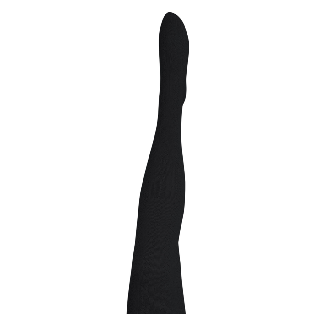 Tightology Geo Black Merino Wool Tights