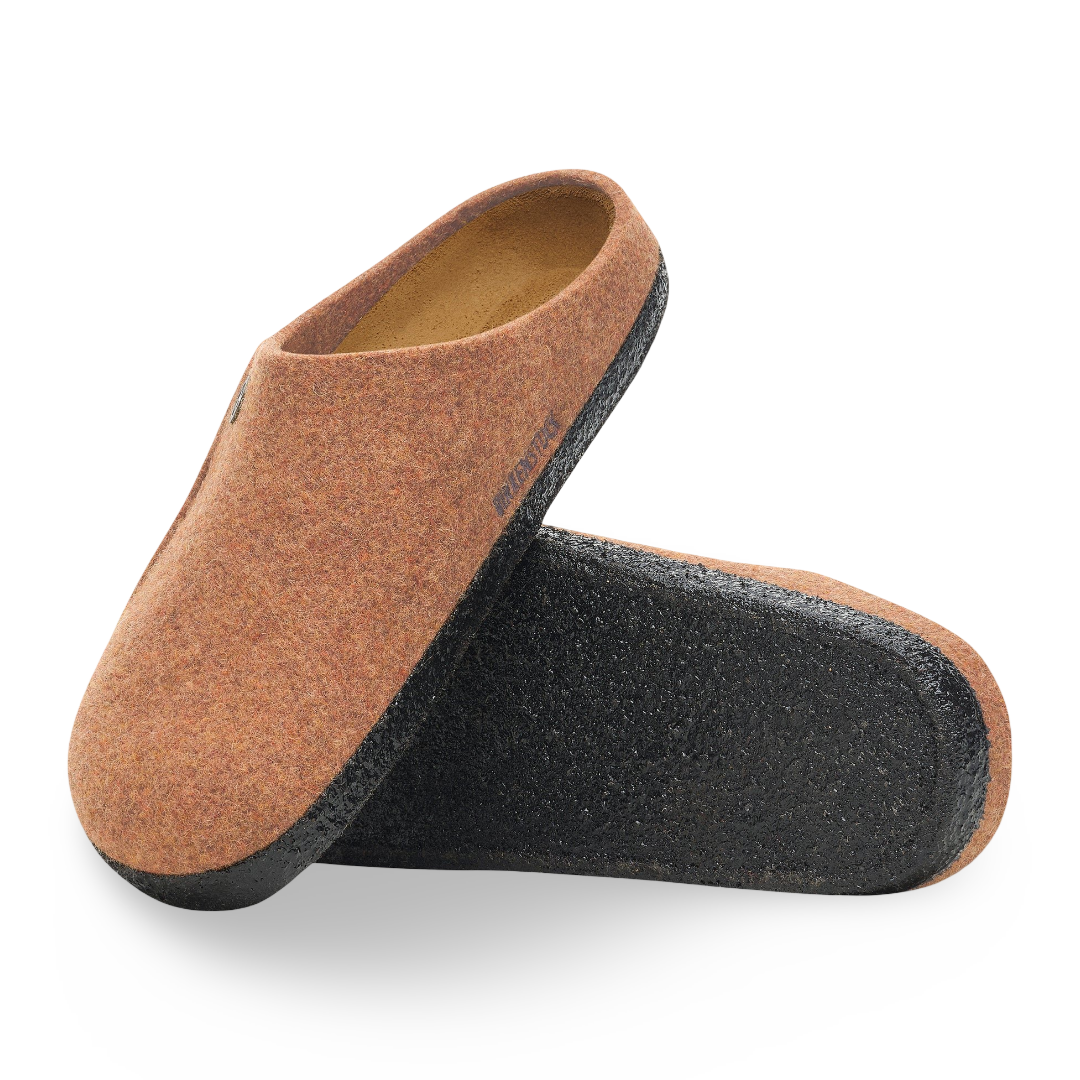 Birkenstock Zermatt Toffee Melange Wool Felt Slipper