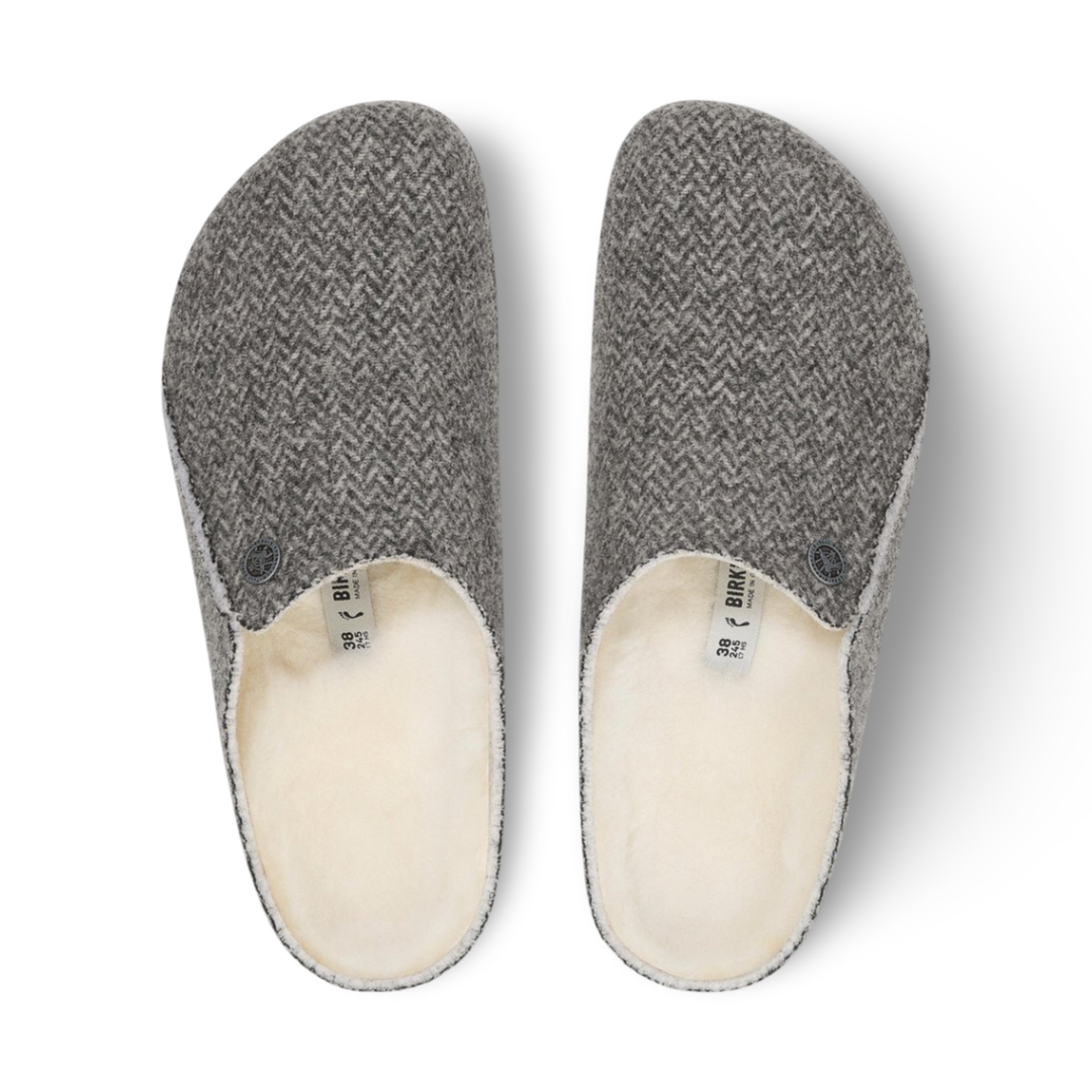 Birkenstock Zermatt Shearling Herringbone Wool Felt Slipper
