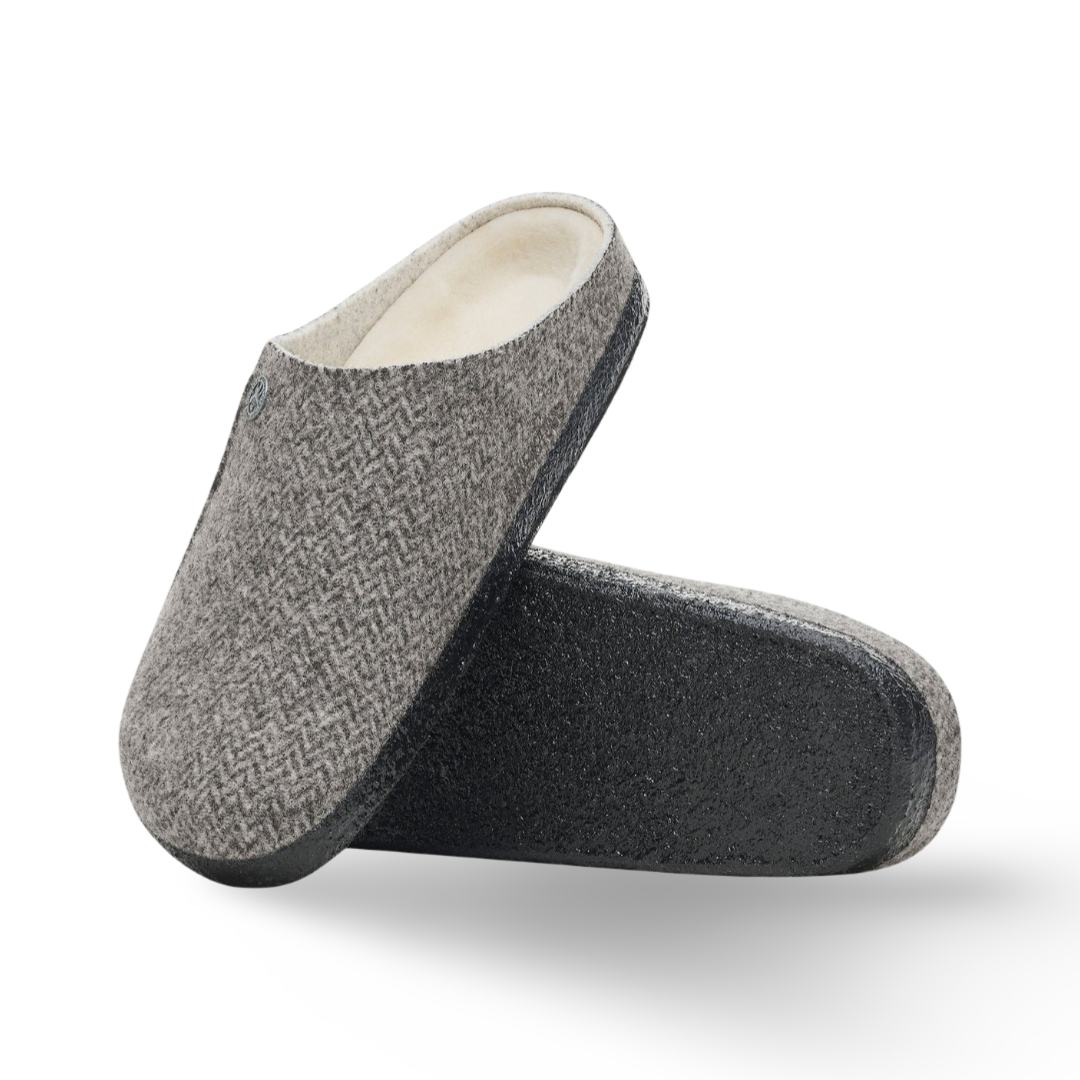 Birkenstock Zermatt Shearling Herringbone Wool Felt Slipper