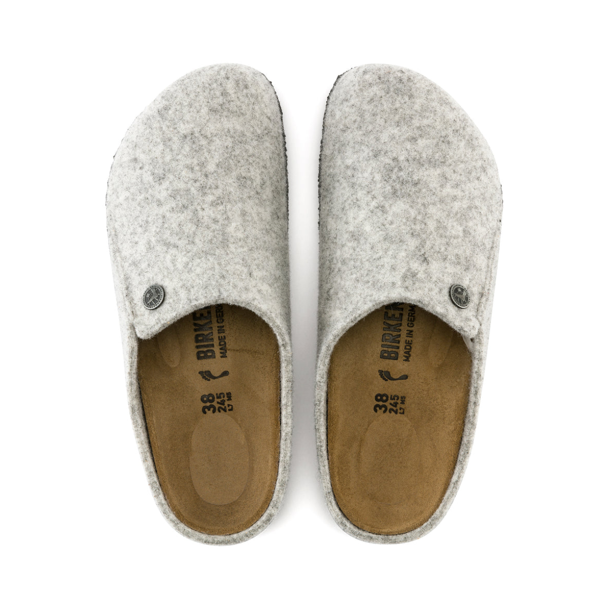 Birkenstock Zermatt Light Grey Wool Felt Slipper