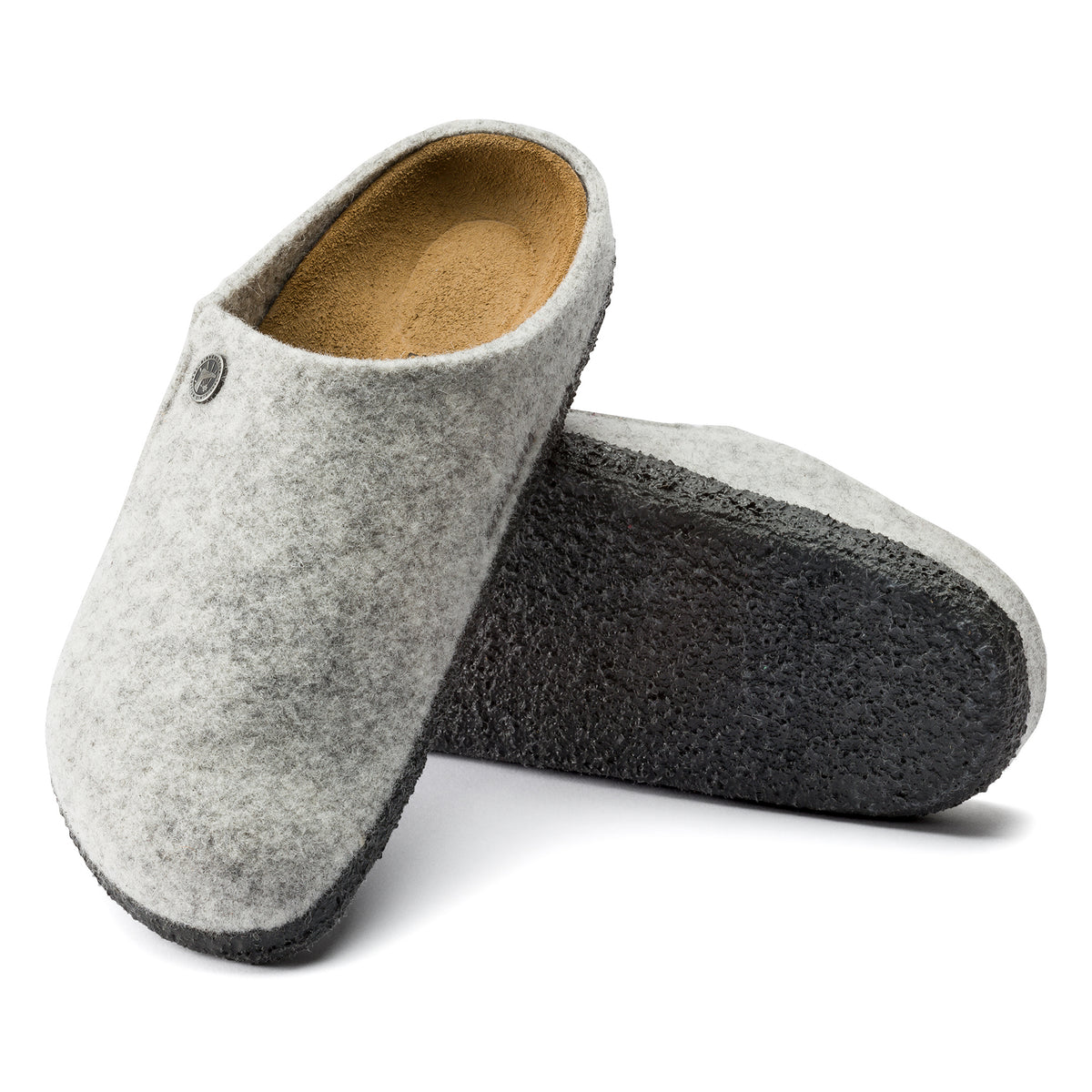 Birkenstock Zermatt Light Grey Wool Felt Slipper