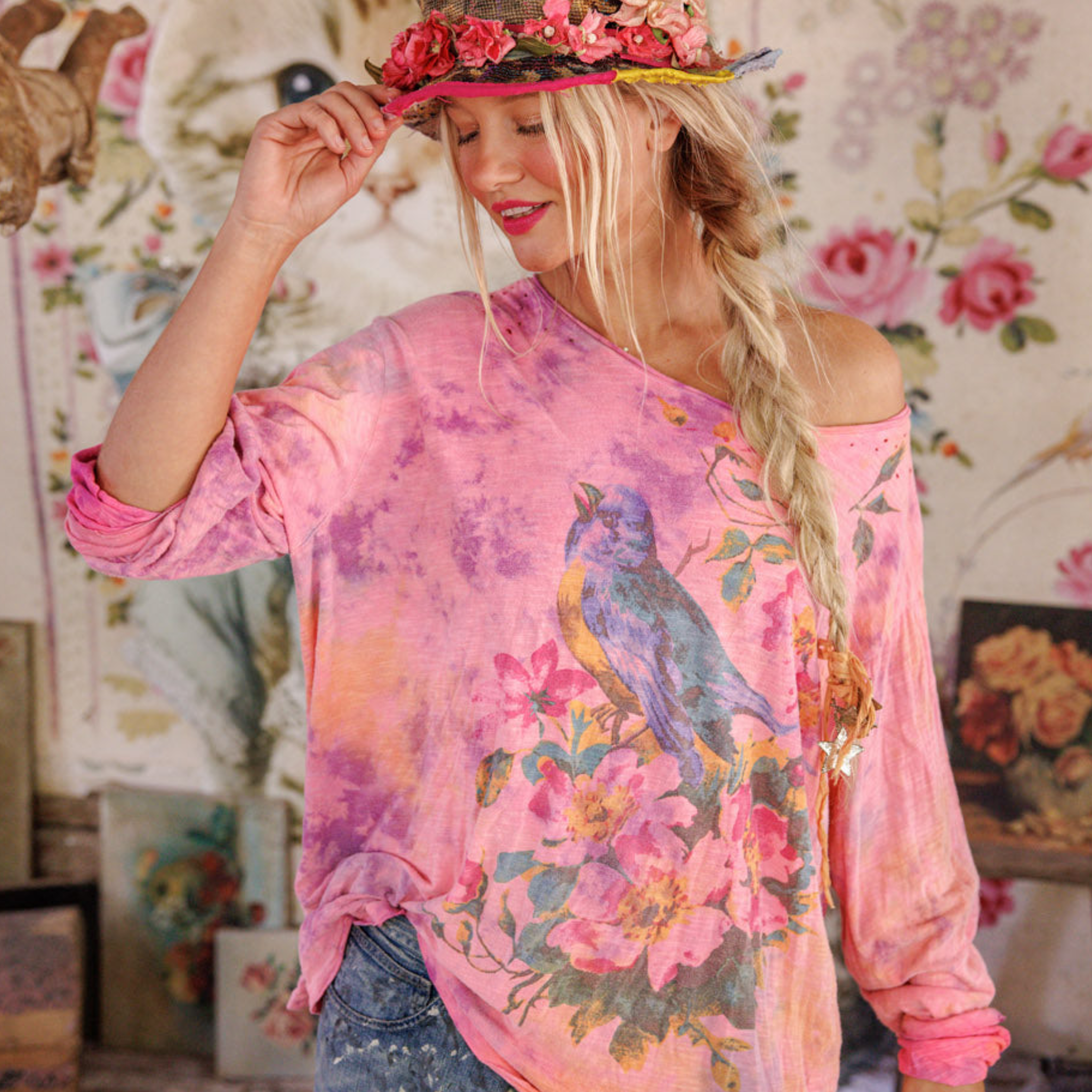 Magnolia Pearl Floral Robin Viggo Tee