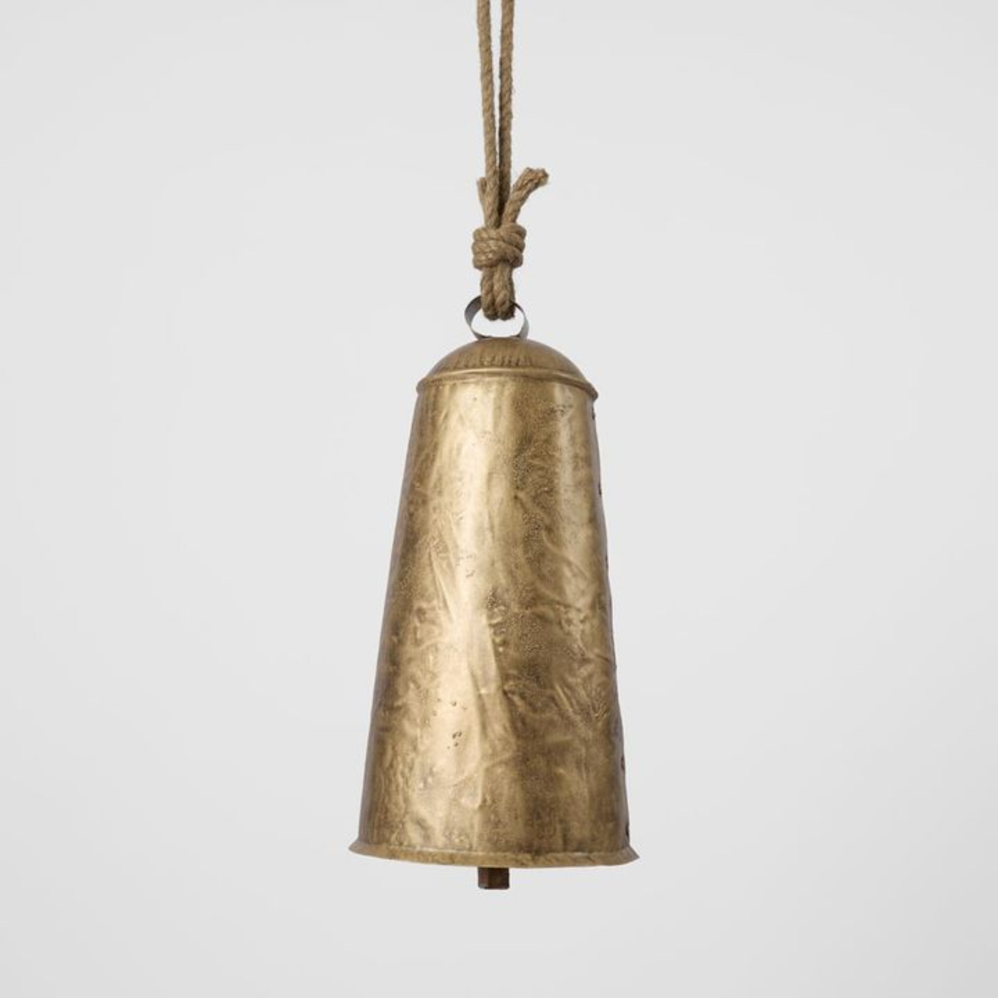 Large Antique Gold Rustic Cow Bell