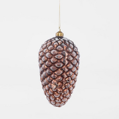 Bronze Frosted Glass Pinecone Decoration