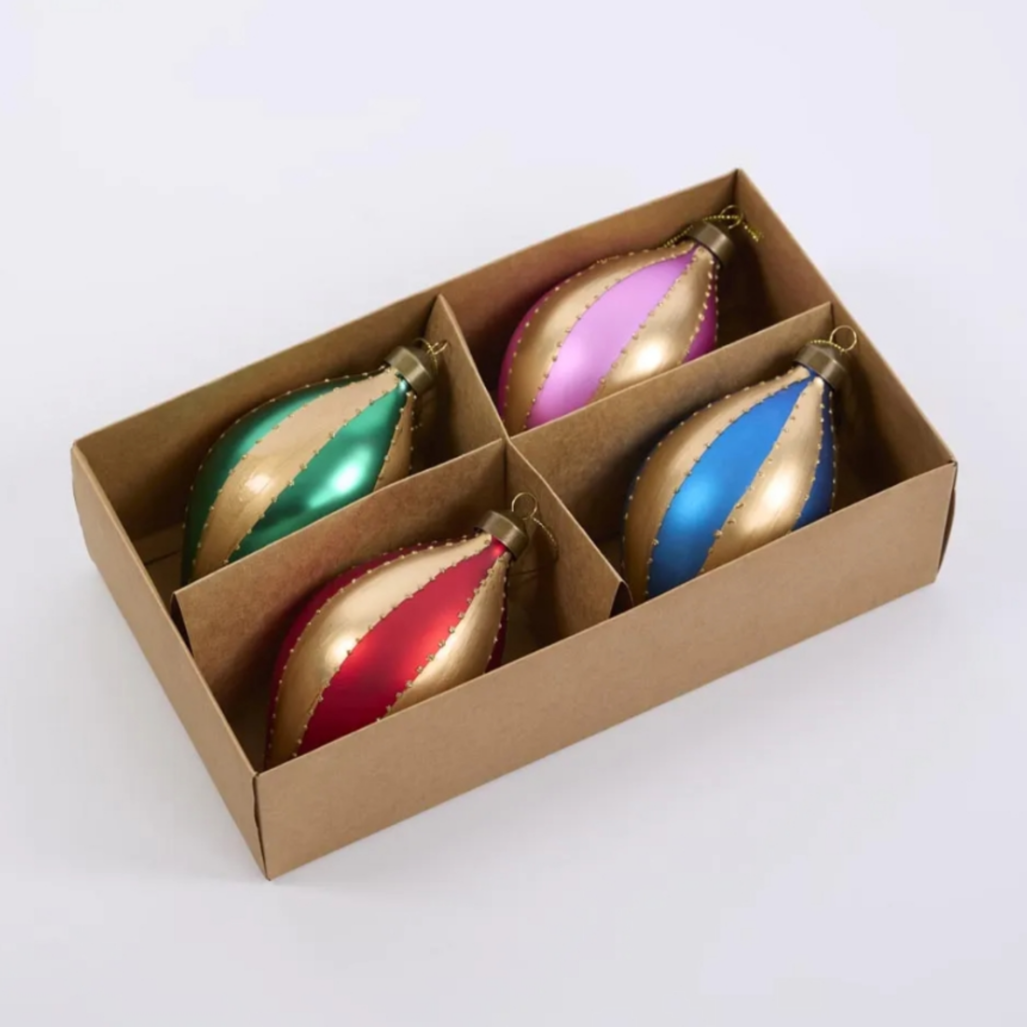 Carnival Tear Drop Multicolour Bauble