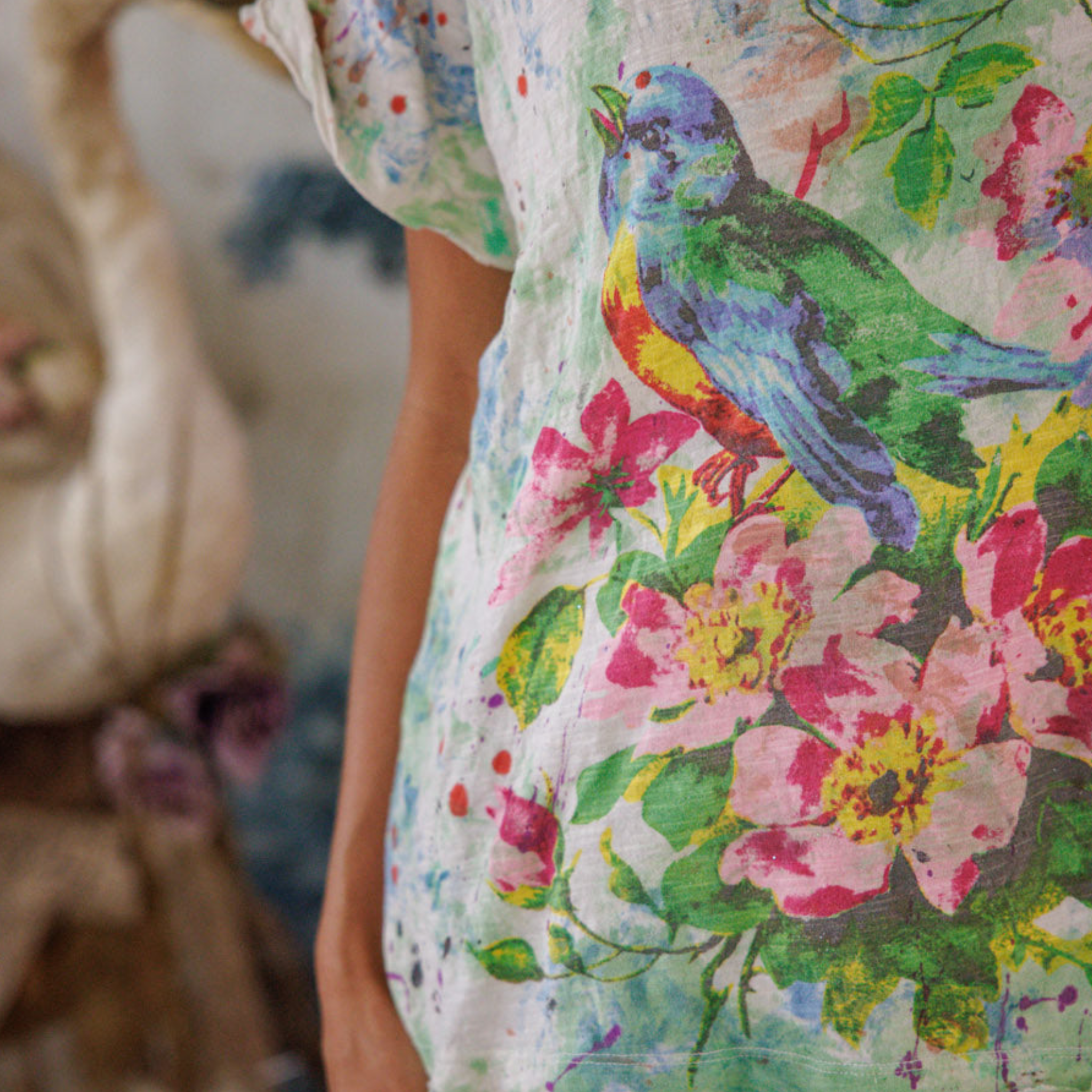 Magnolia Pearl Floral Songbird Art Class Tee