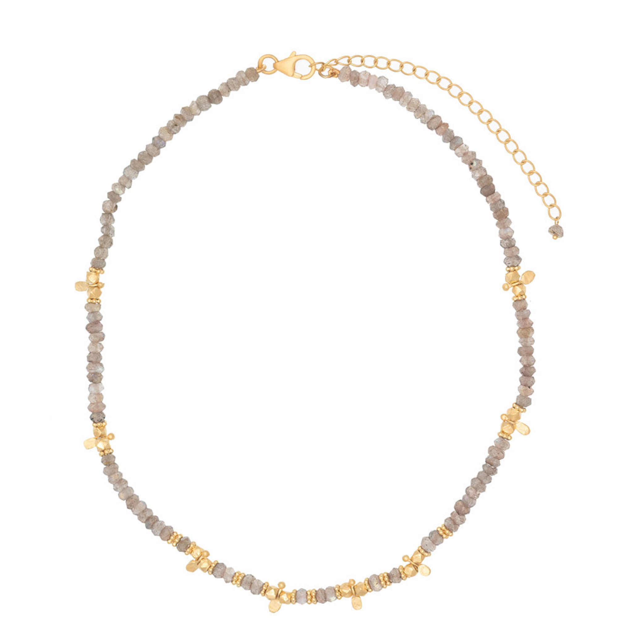 Rubyteva Labradorite Saffron Adjustable Necklace