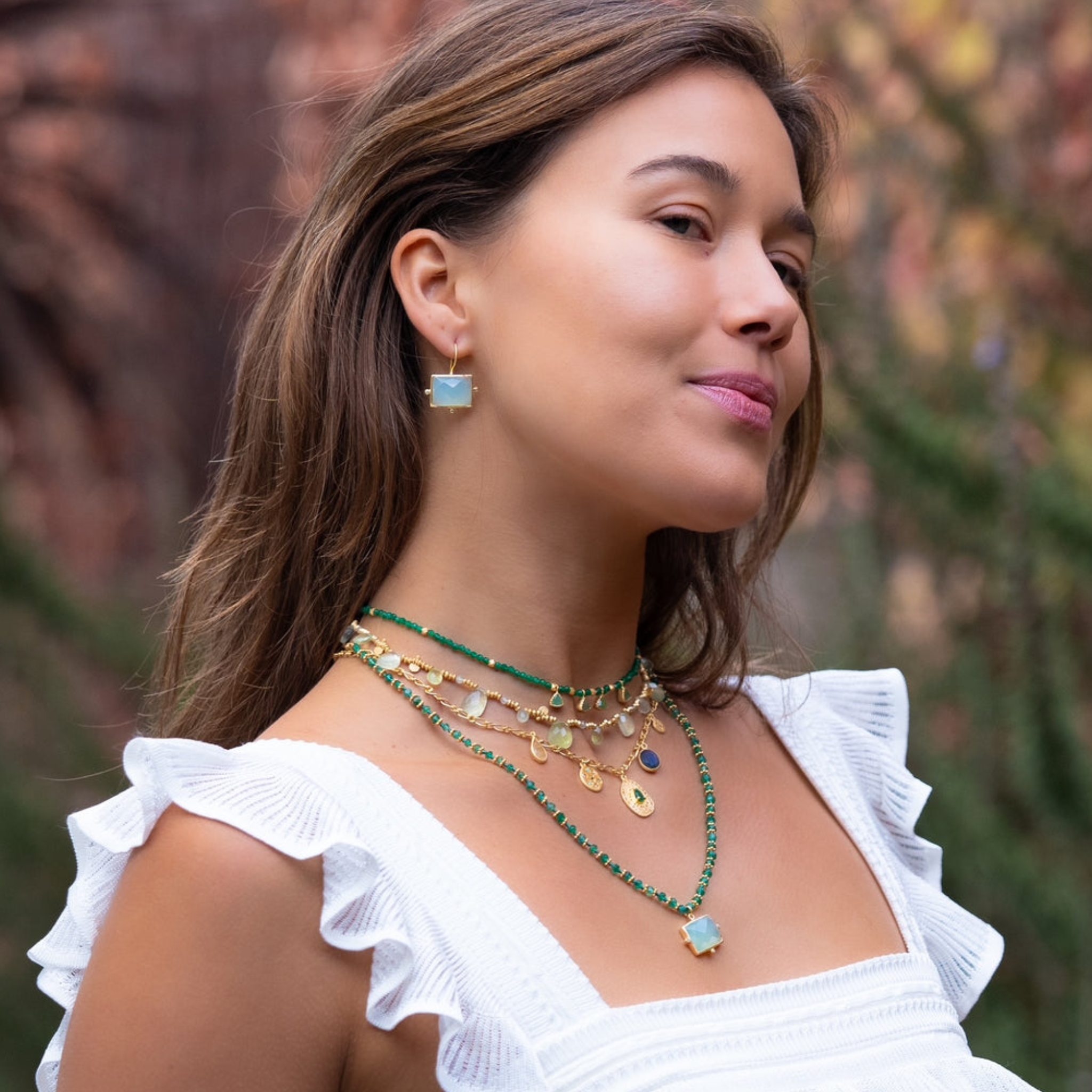 Rubyteva Green Aventurine Mamounia Adjustable Necklace
