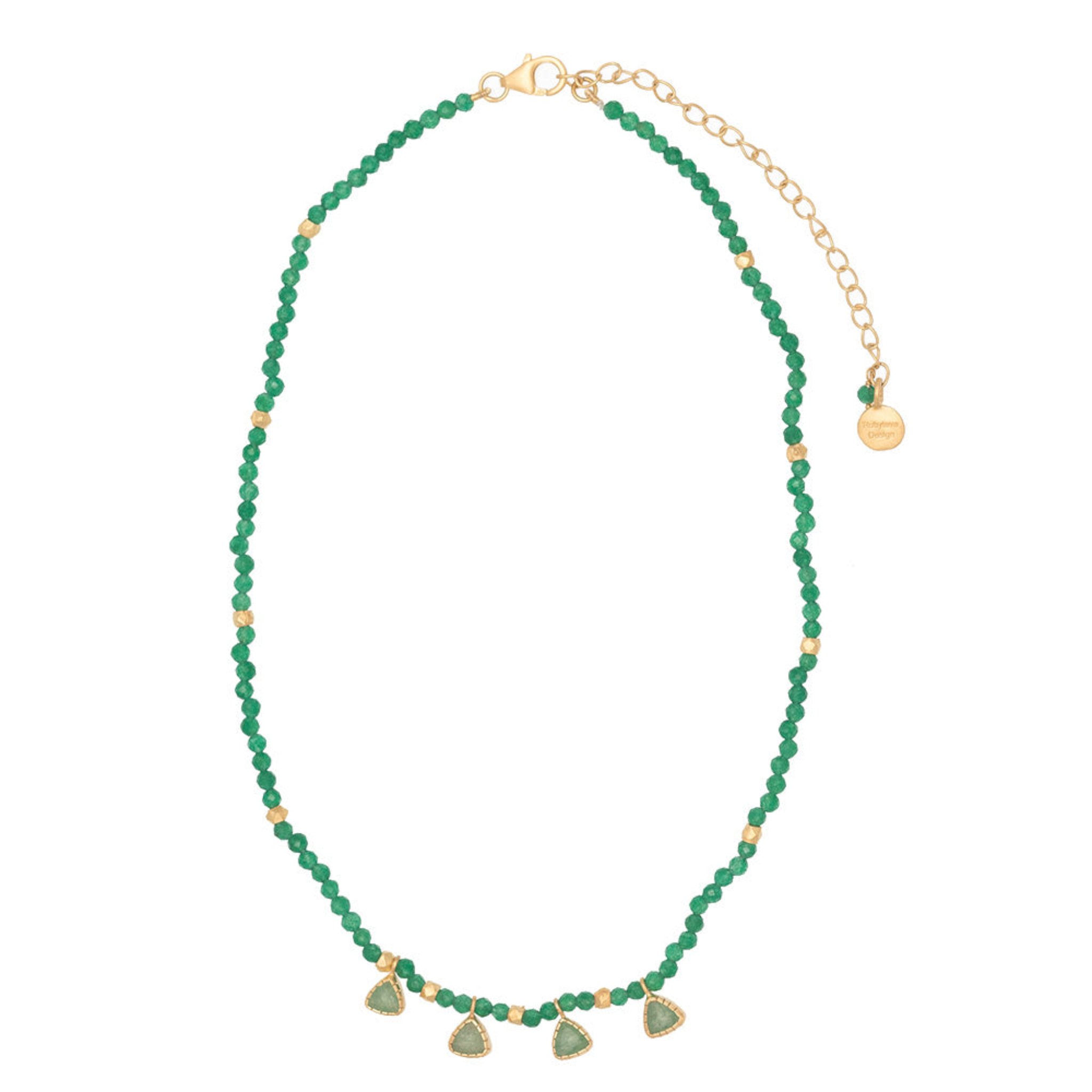 Rubyteva Green Aventurine Mamounia Adjustable Necklace