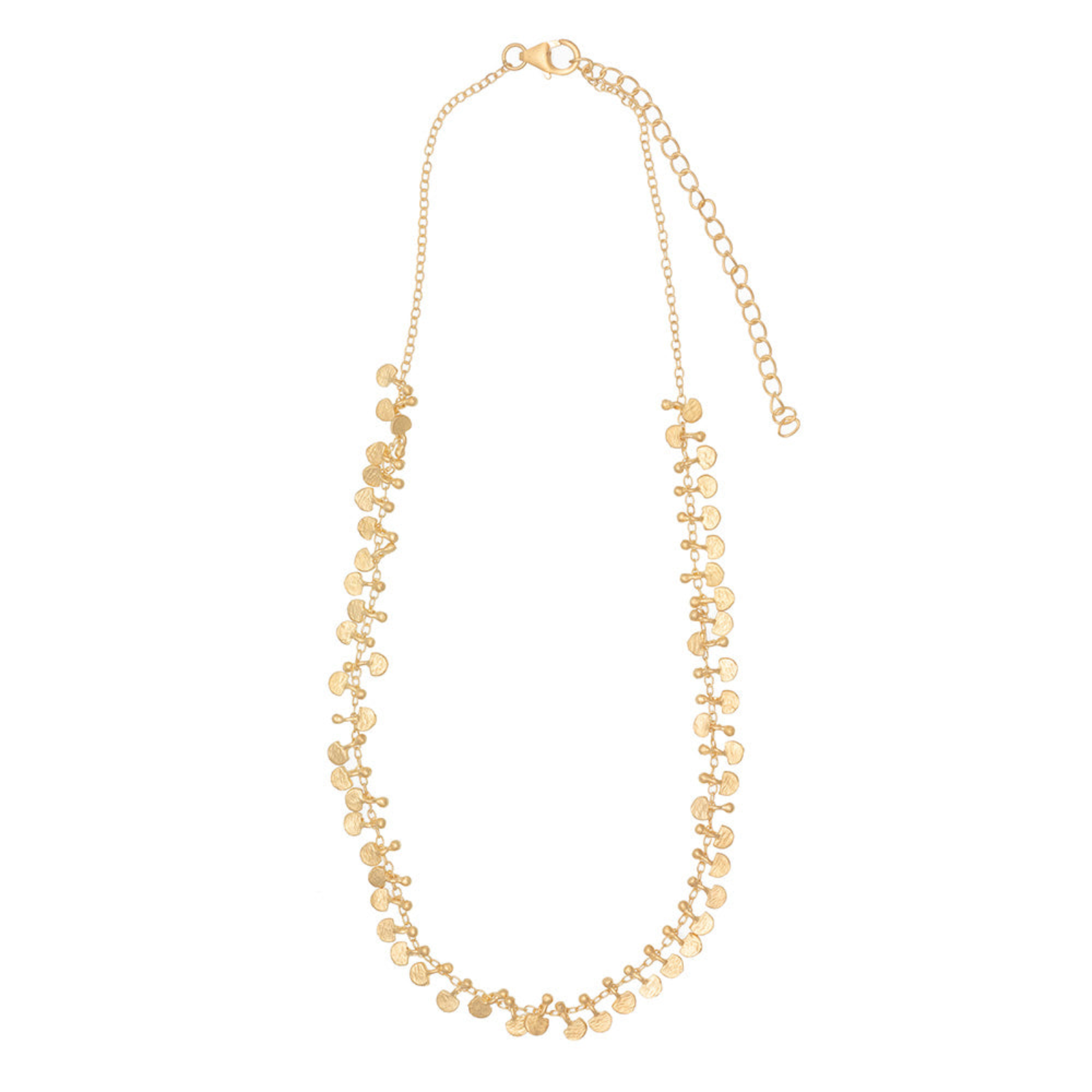 Rubyteva Gold Plated Mahal Disc Adjustable Necklace