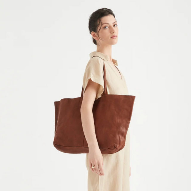 Juju & Co Unlined Tote Leather Bag