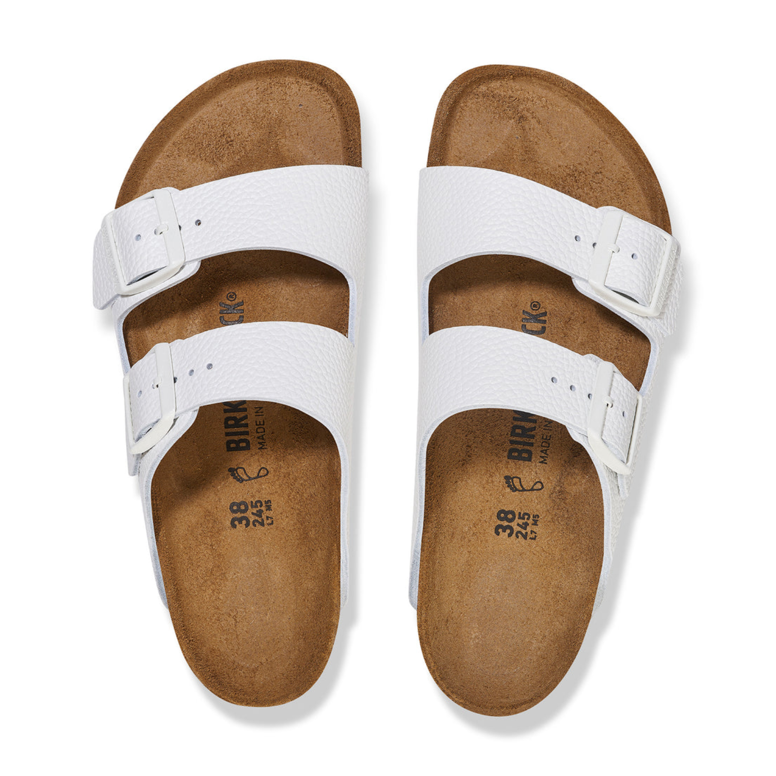 Birkenstock Arizona White Smooth Leather