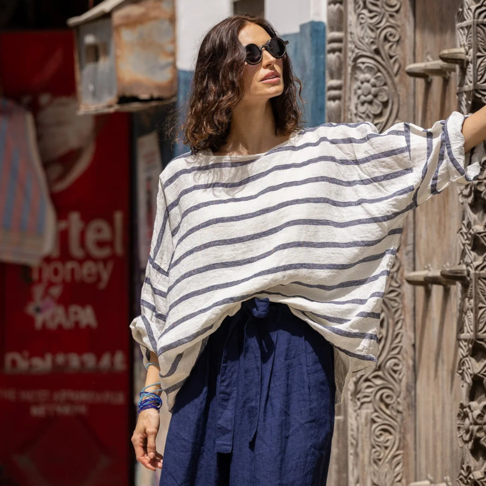 Meg by Design Saba Linen Top