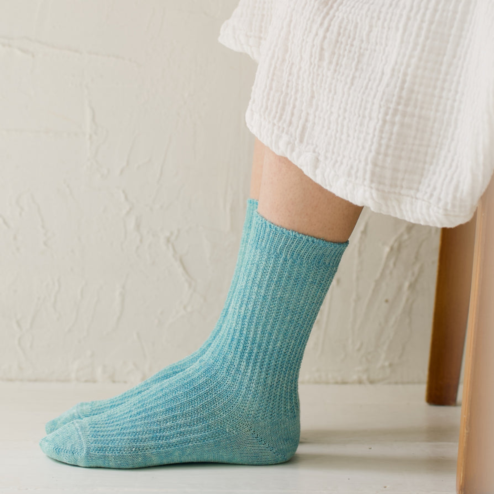 Memeri Linen Ribbed Socks