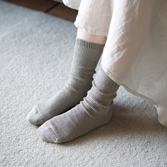 Hakne Linen Ribbed Socks