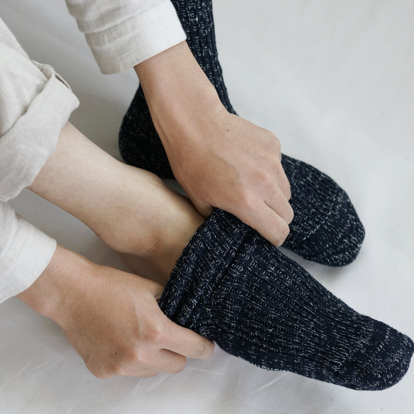 Nishiguchi Kutsushita Boston Hemp Cotton Socks