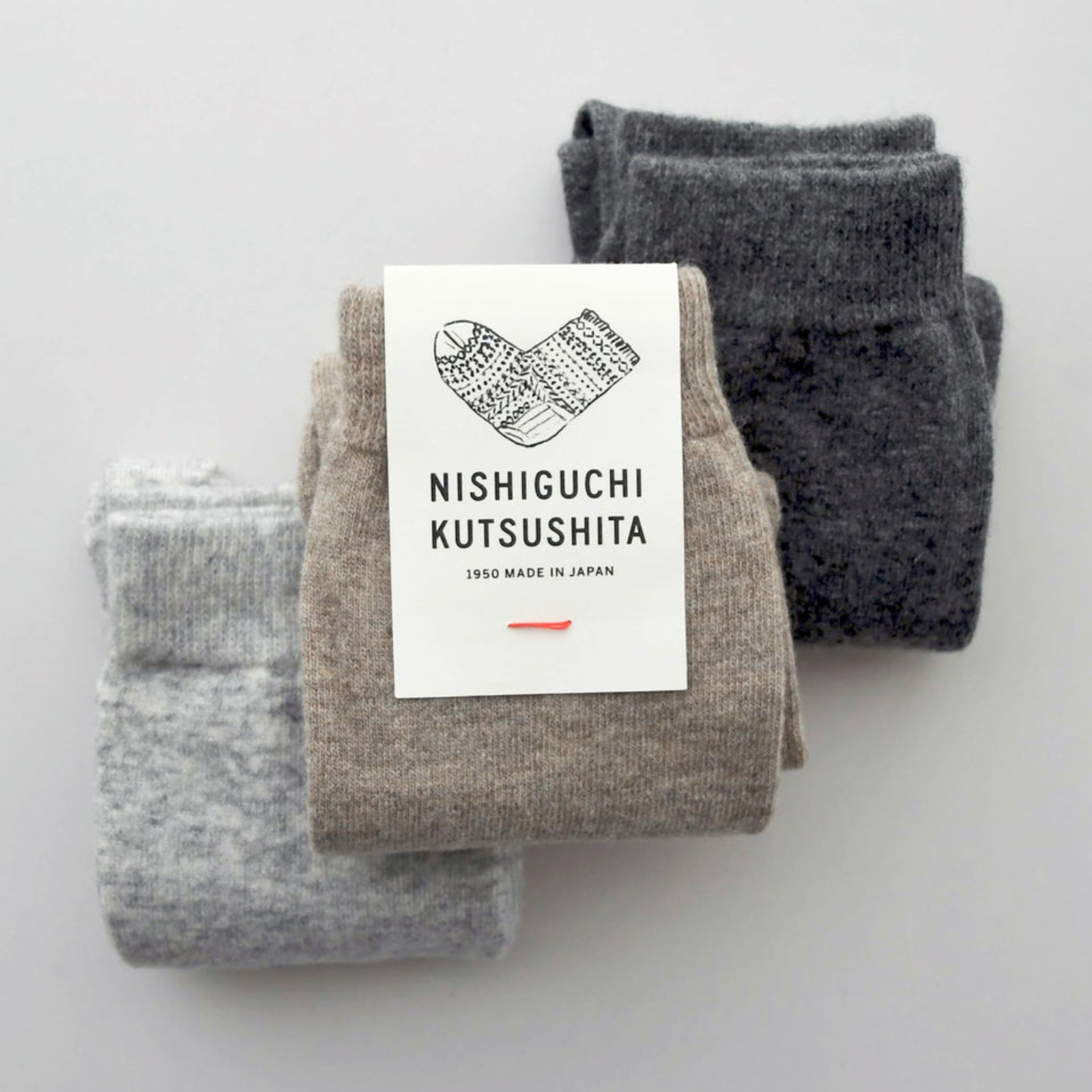 NISHIGUCHI KUTSUSHITA Praha Cashmere Wool Socks