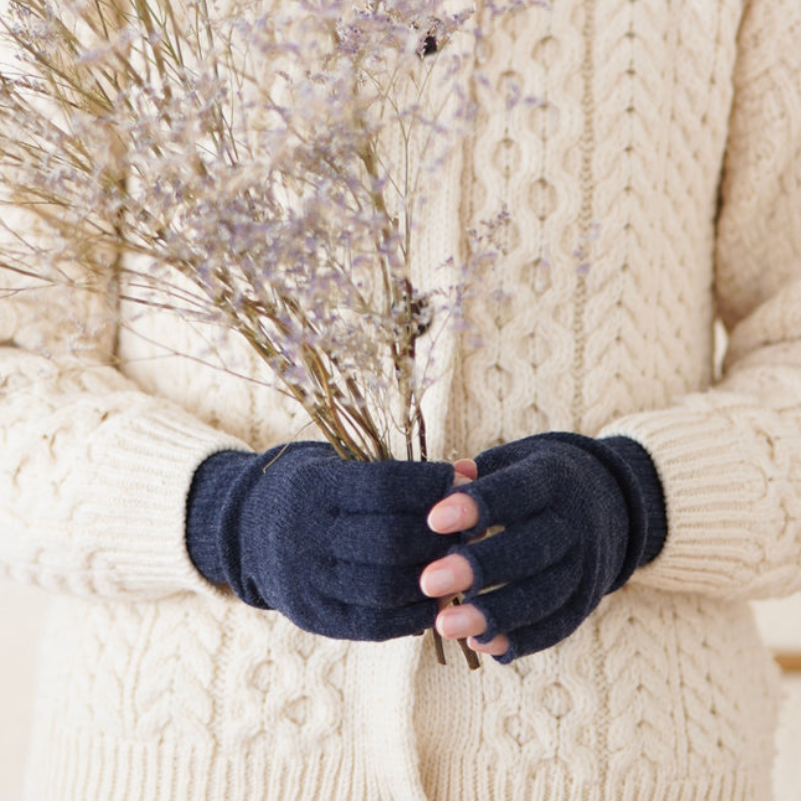Memeri Merino Wool Fingerless Gloves