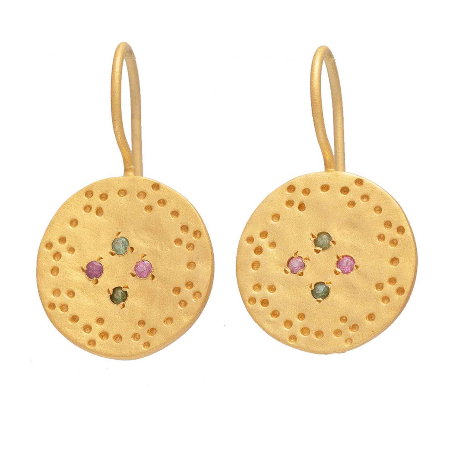 Rubyteva Multi Tourmaline Amber Earrings