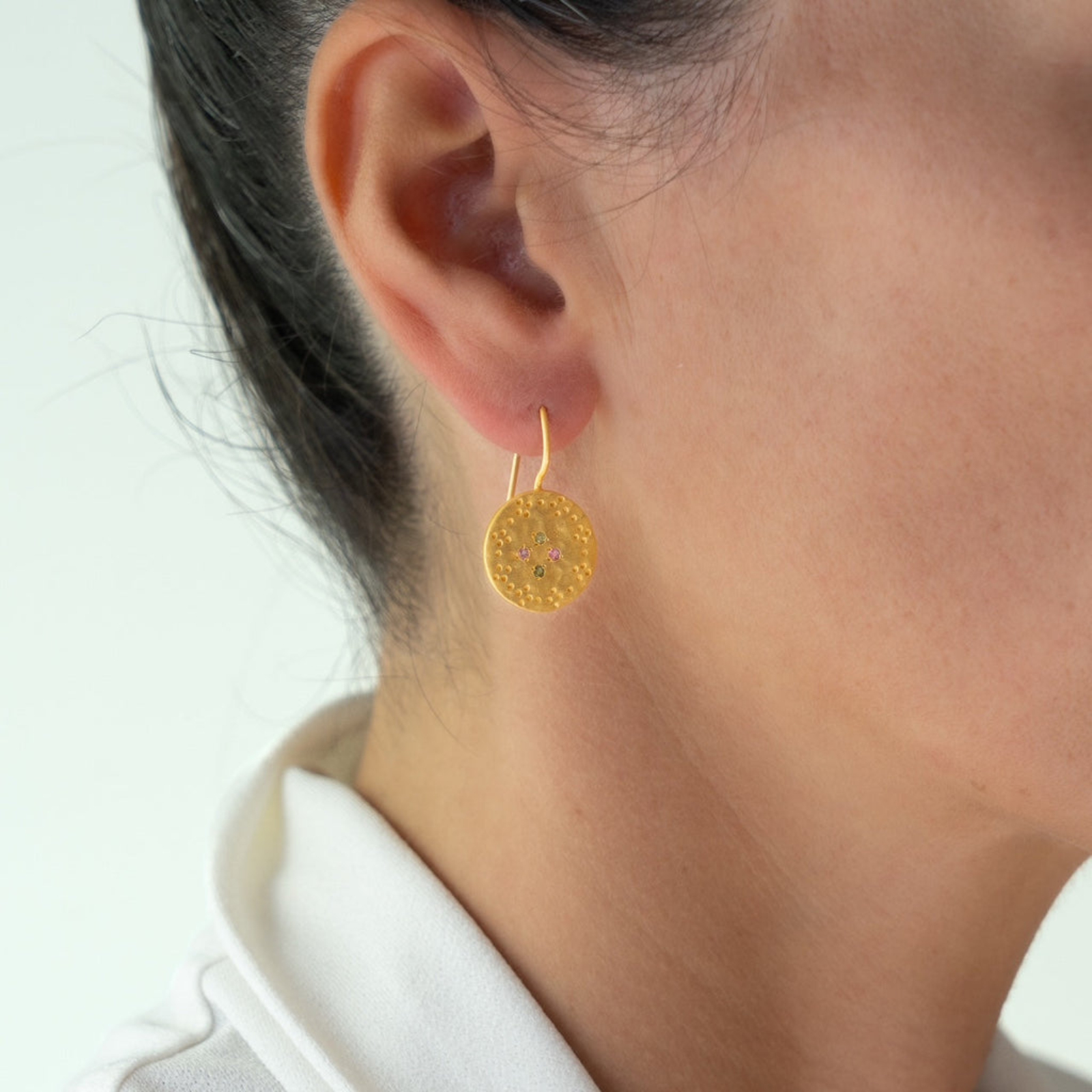 Rubyteva Multi Tourmaline Amber Earrings