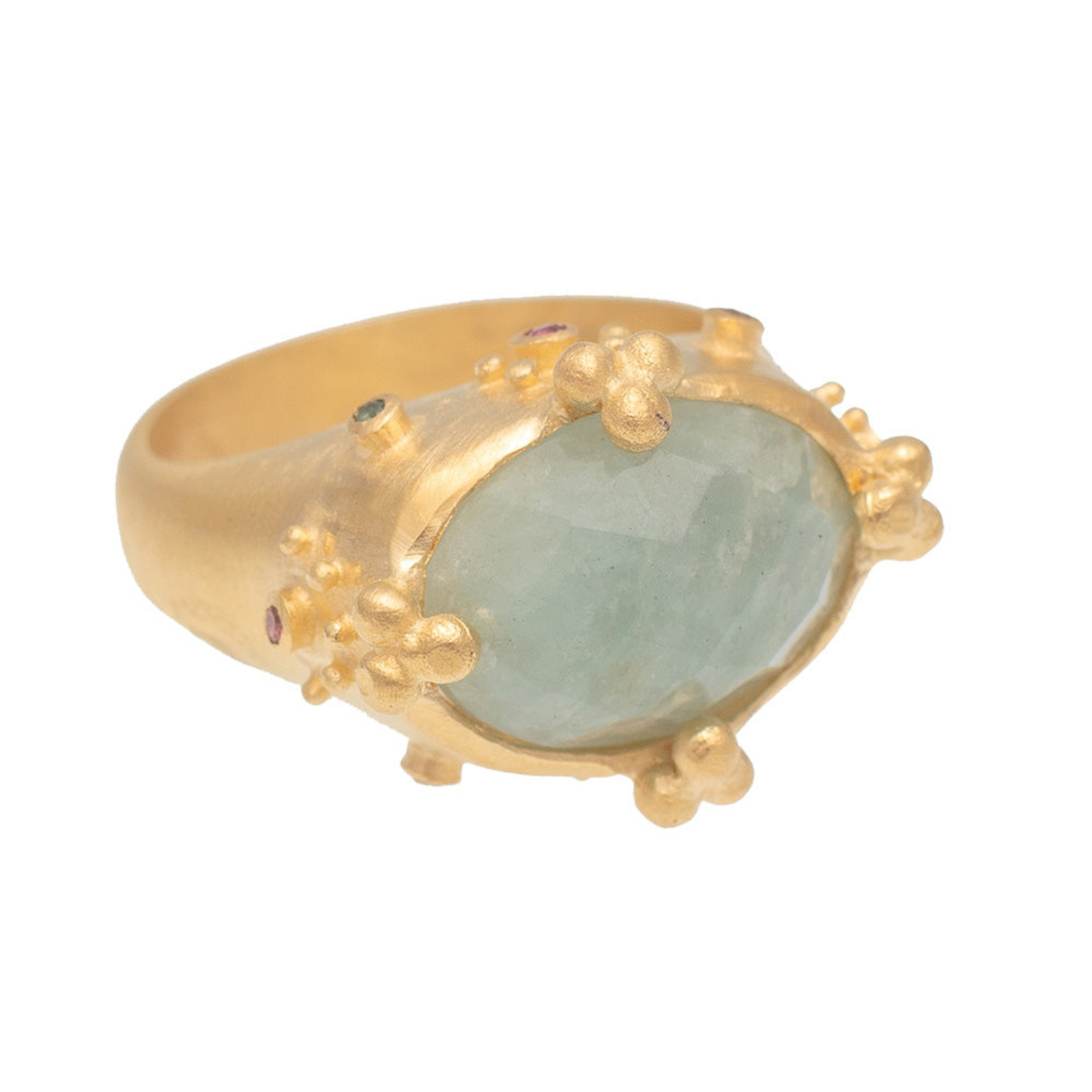 Rubyteva Aquamarine Atlas Ring