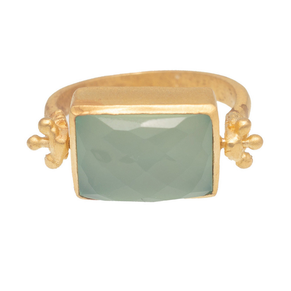 Rubyteva Aqua Chalcedony Kasbah Ring