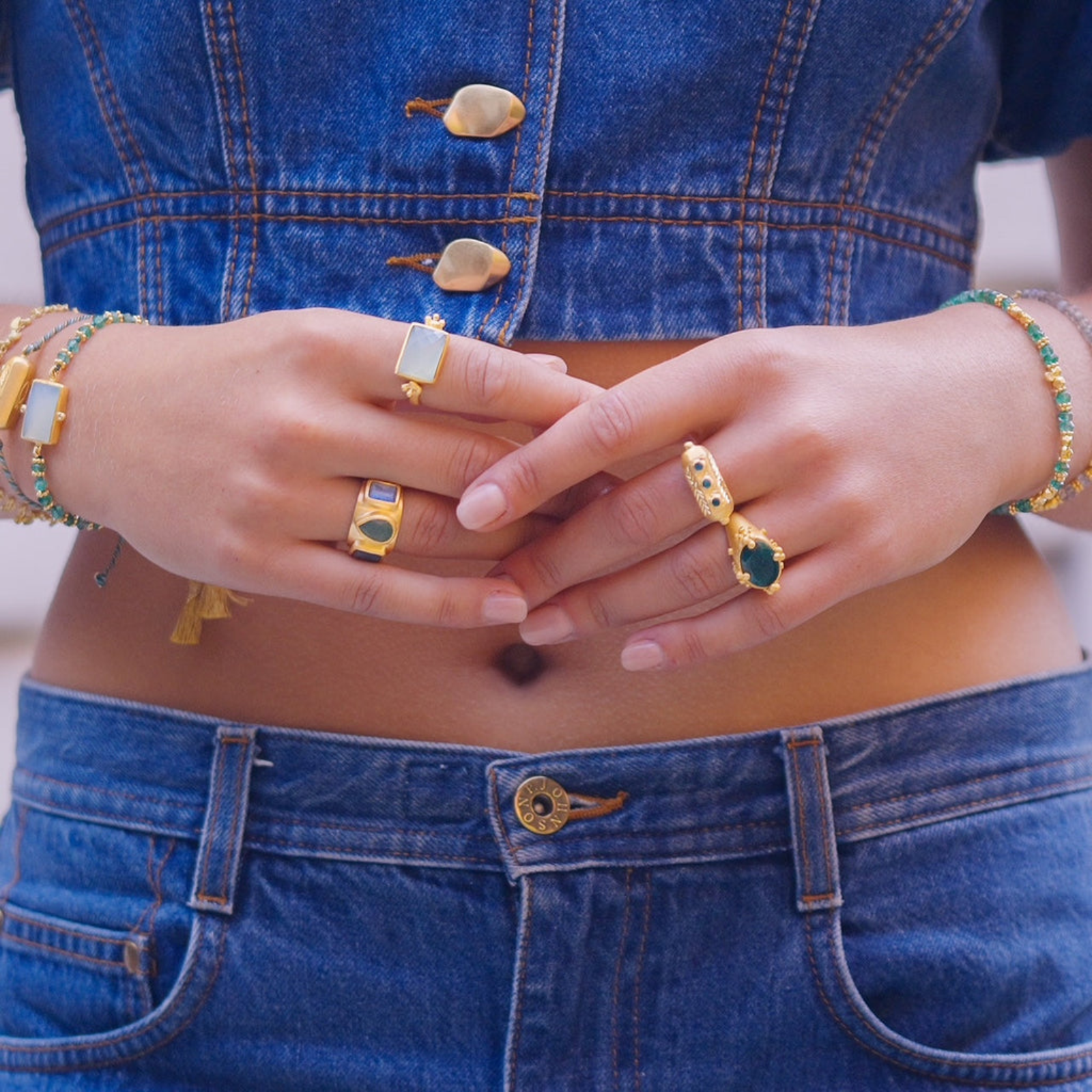Rubyteva Aqua Chalcedony Kasbah Ring