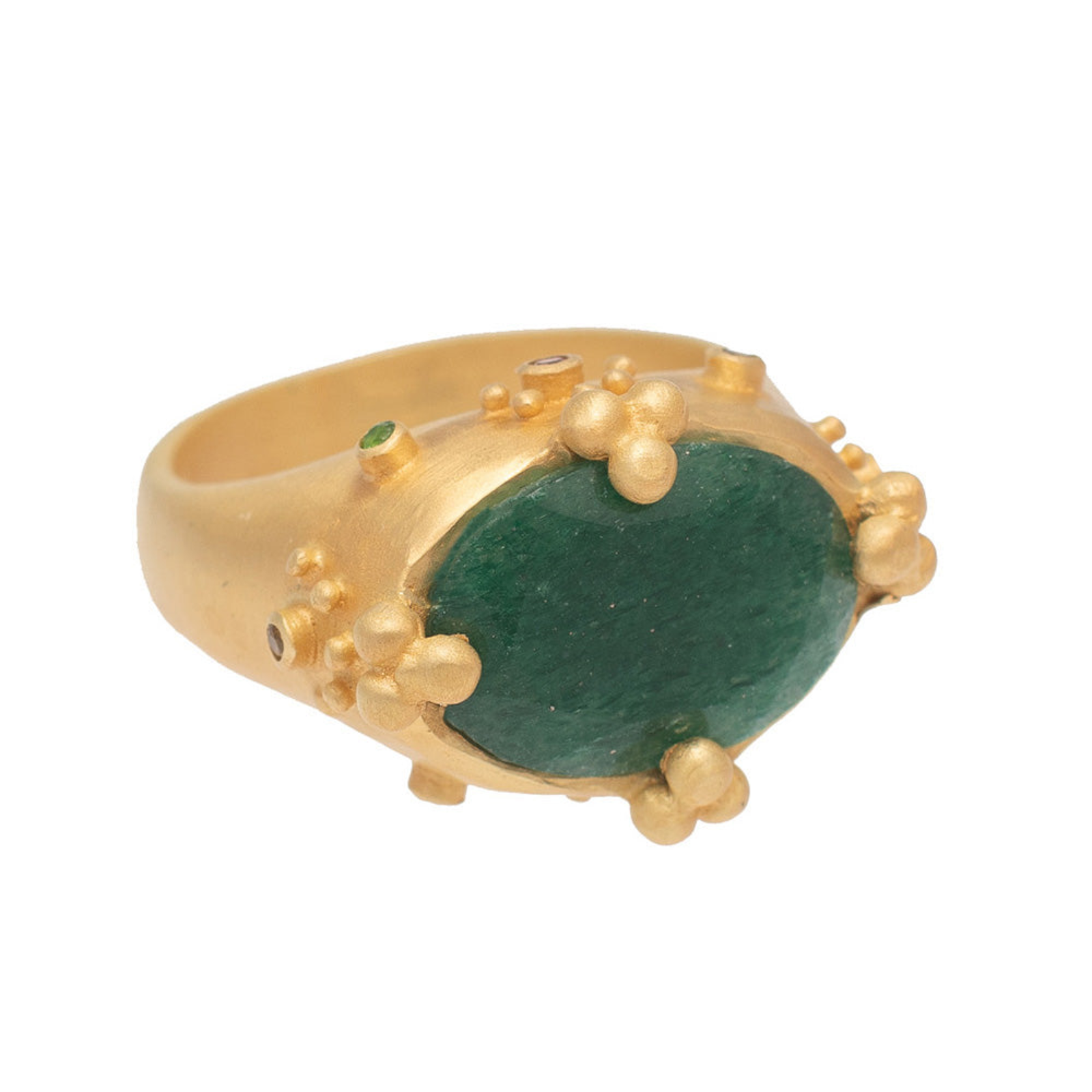 Rubyteva Green Aventurine Atlas Ring