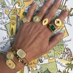Rubyteva Green Onyx Kasbah Ring