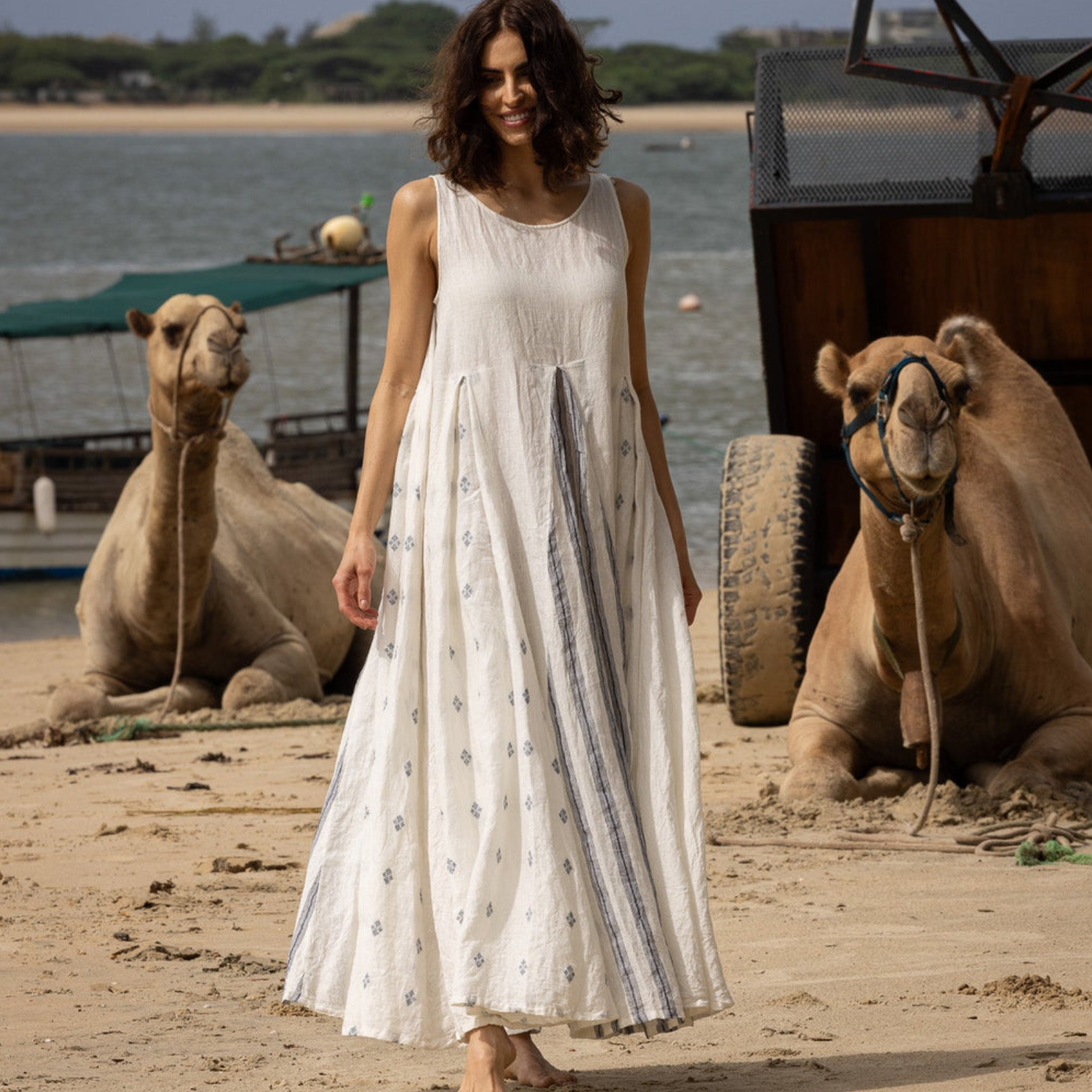 Meg By Design Inaya Linen Sleeveless Dress