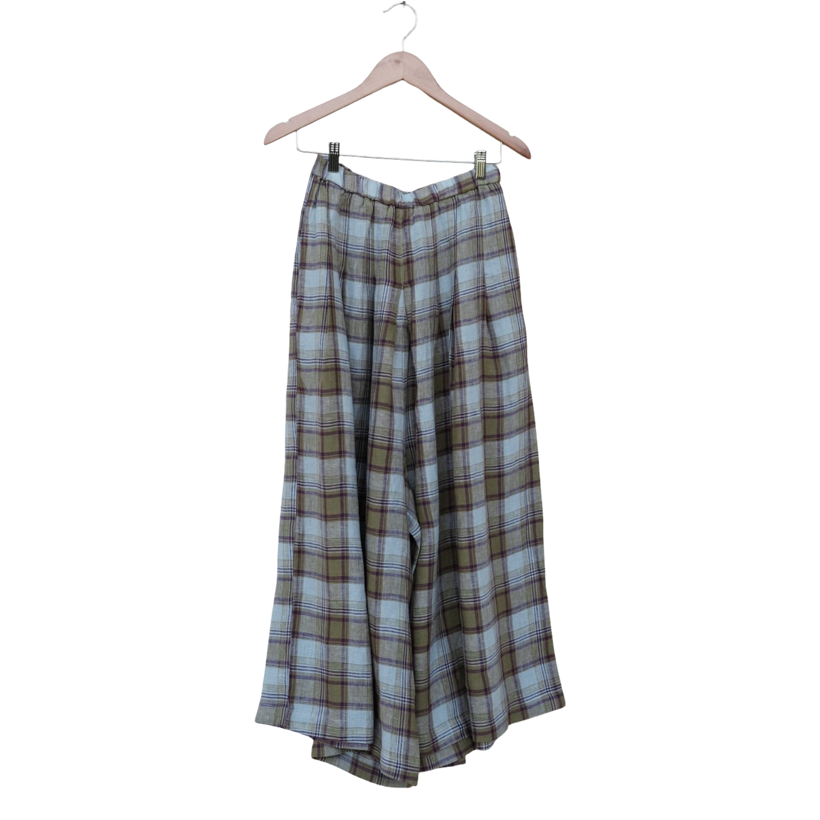 Montaigne Check Linen Culottes