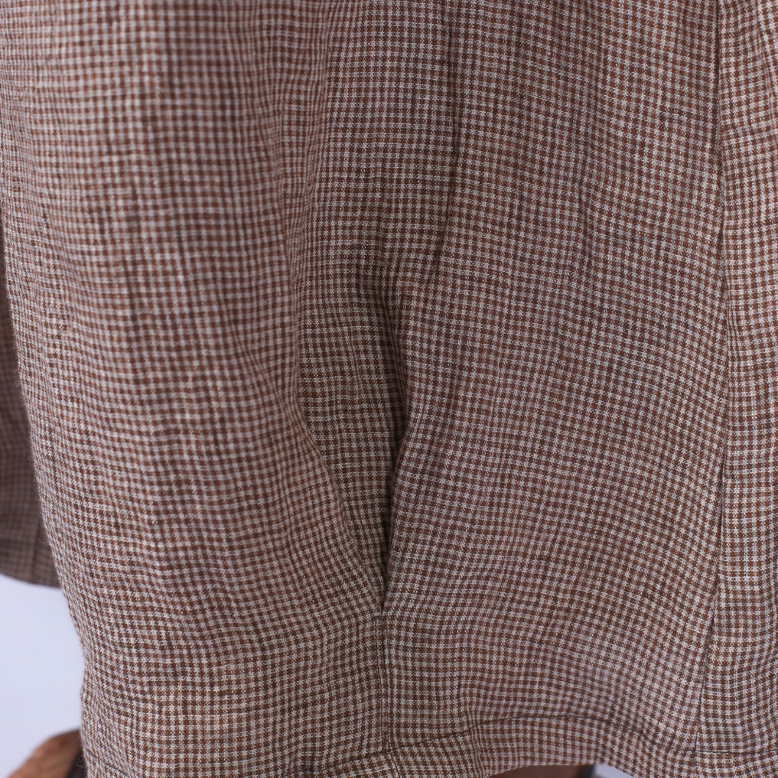 Montaigne Eadie Fine Houndstooth Linen Pants