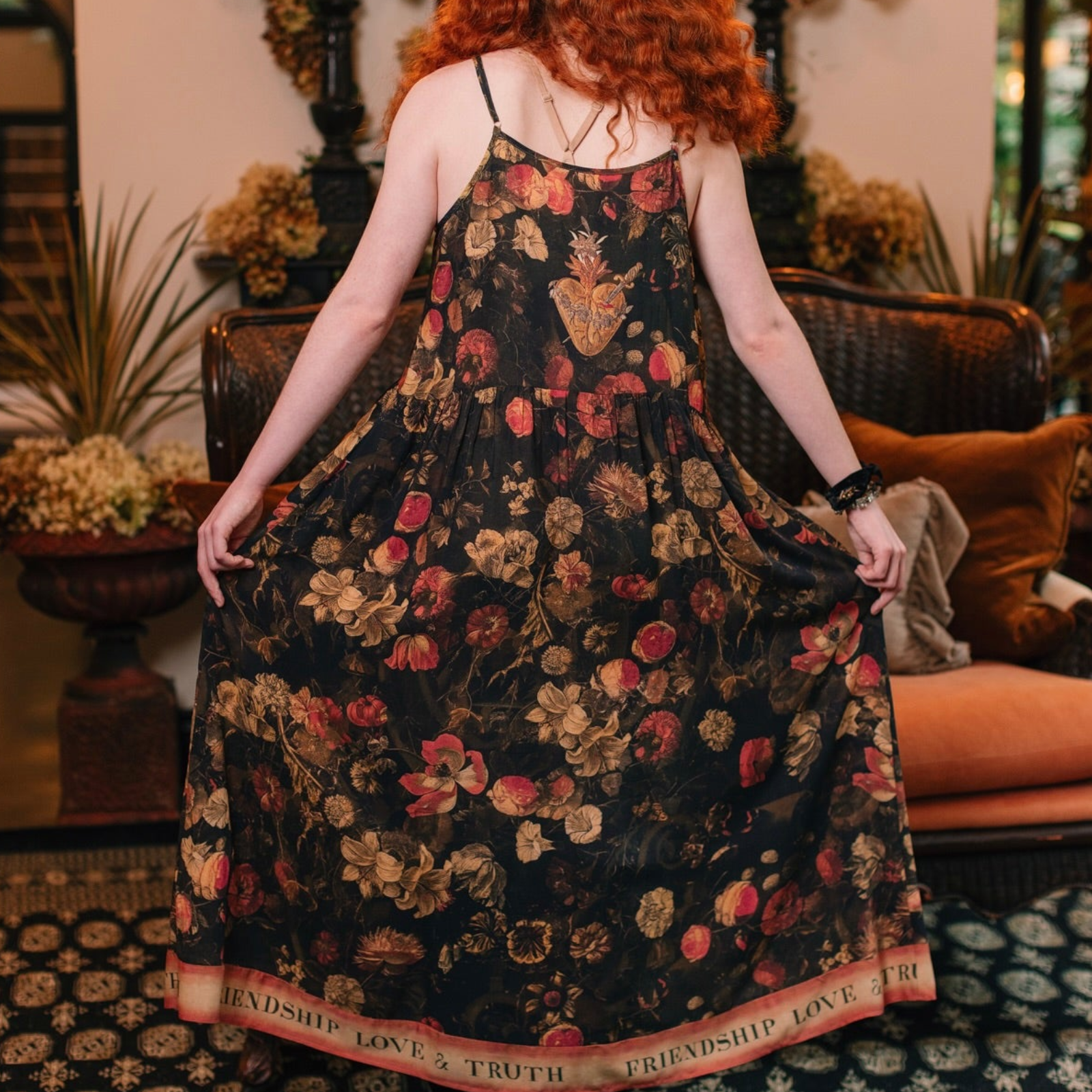 Market of Stars Heart of Gold Bohéme Long Maxi Slip Dress